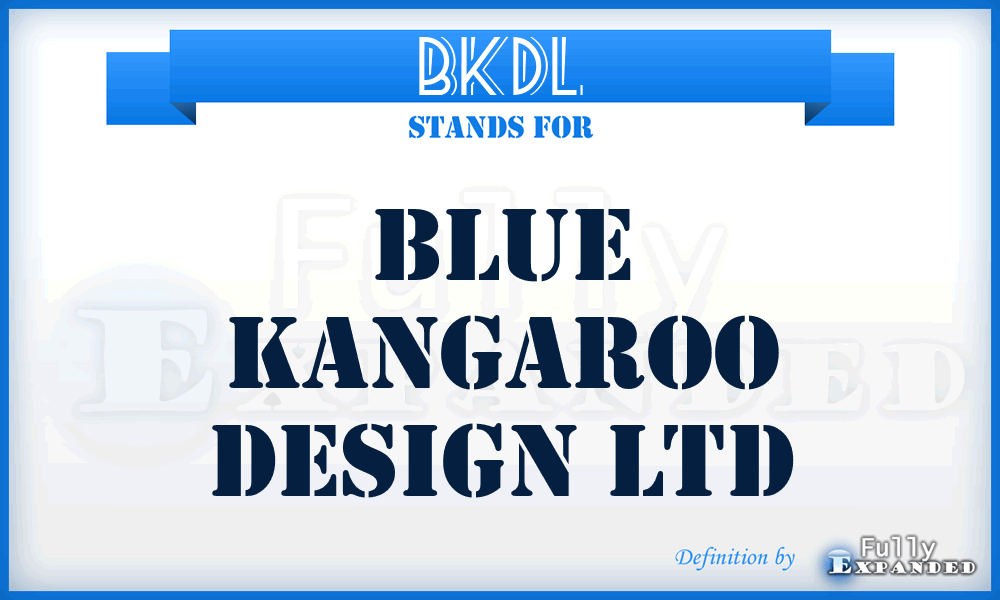 BKDL - Blue Kangaroo Design Ltd