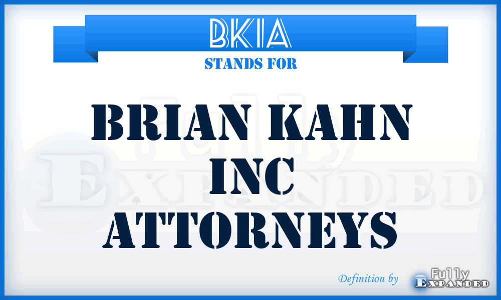 BKIA - Brian Kahn Inc Attorneys