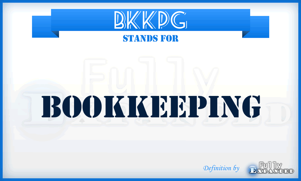 BKKPG - Bookkeeping