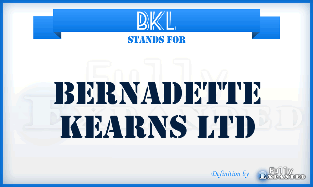 BKL - Bernadette Kearns Ltd