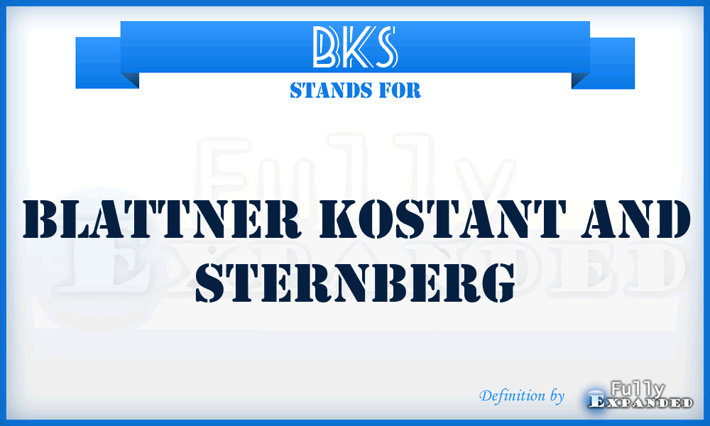 BKS - Blattner Kostant And Sternberg