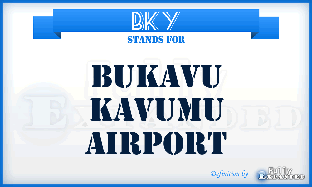 BKY - Bukavu Kavumu airport