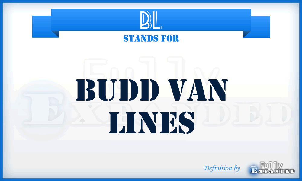 BL - Budd van Lines