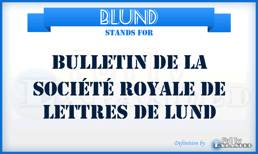 BLund - Bulletin de la Société royale de lettres de Lund