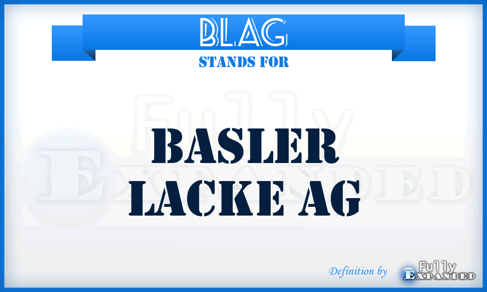 BLAG - Basler Lacke AG