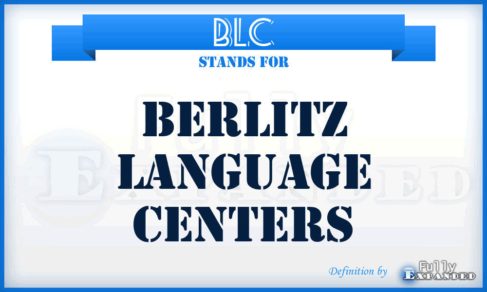 BLC - Berlitz Language Centers