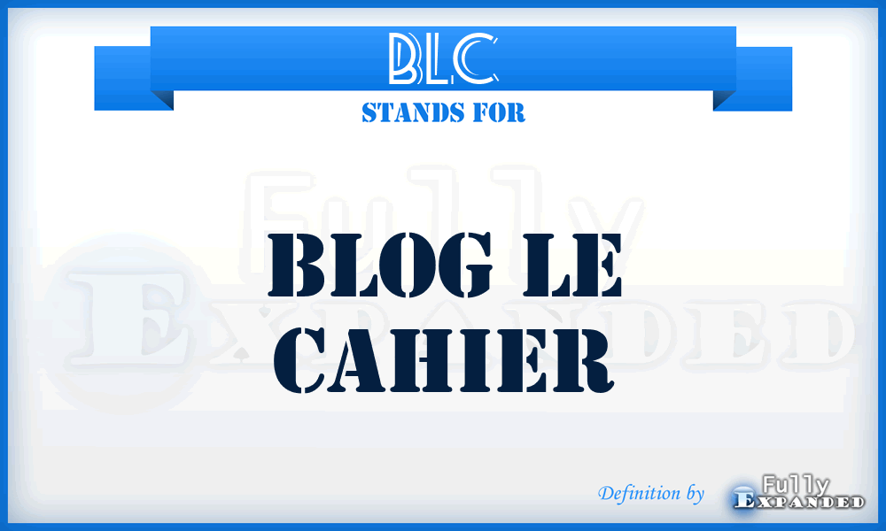 BLC - Blog Le Cahier