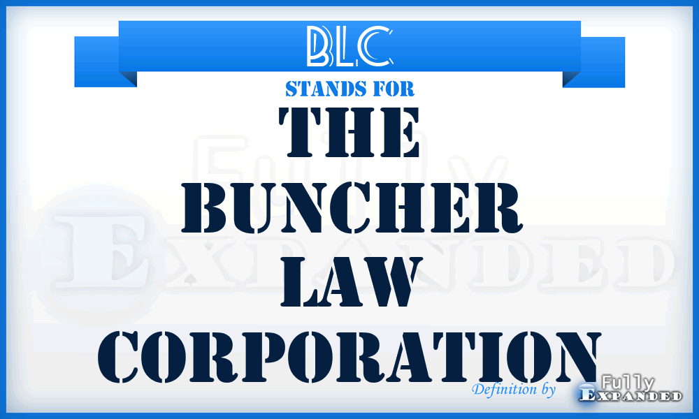 BLC - The Buncher Law Corporation