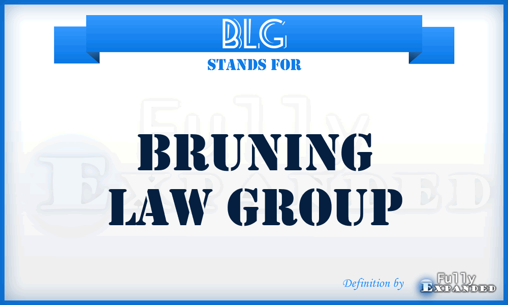 BLG - Bruning Law Group