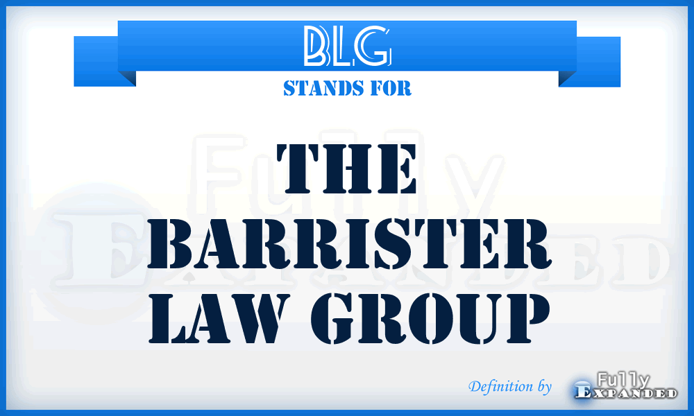 BLG - The Barrister Law Group