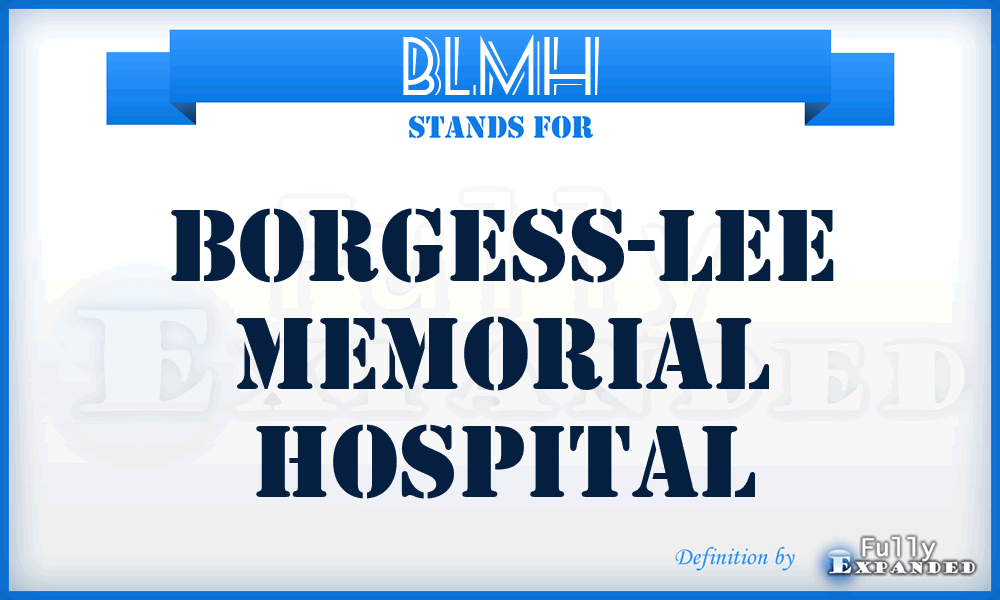 BLMH - Borgess-Lee Memorial Hospital