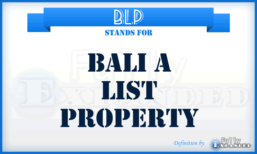 BLP - Bali a List Property