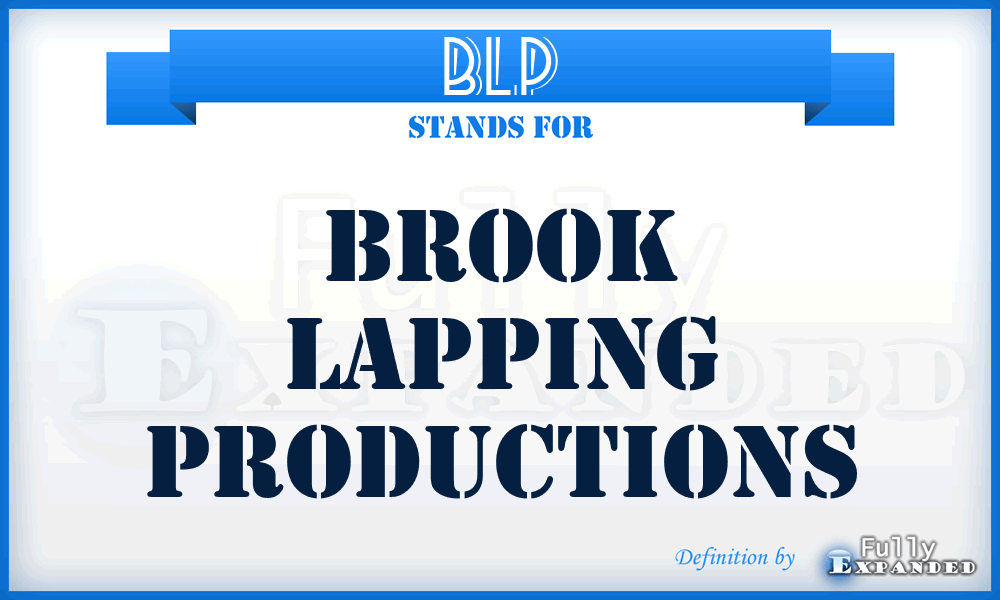 BLP - Brook Lapping Productions