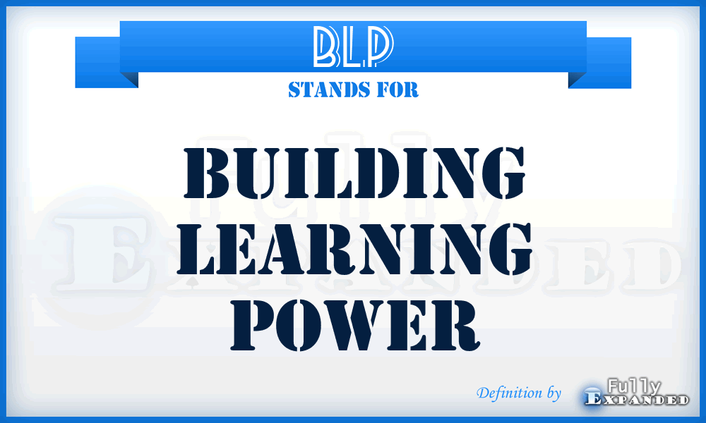 BLP - Building Learning Power
