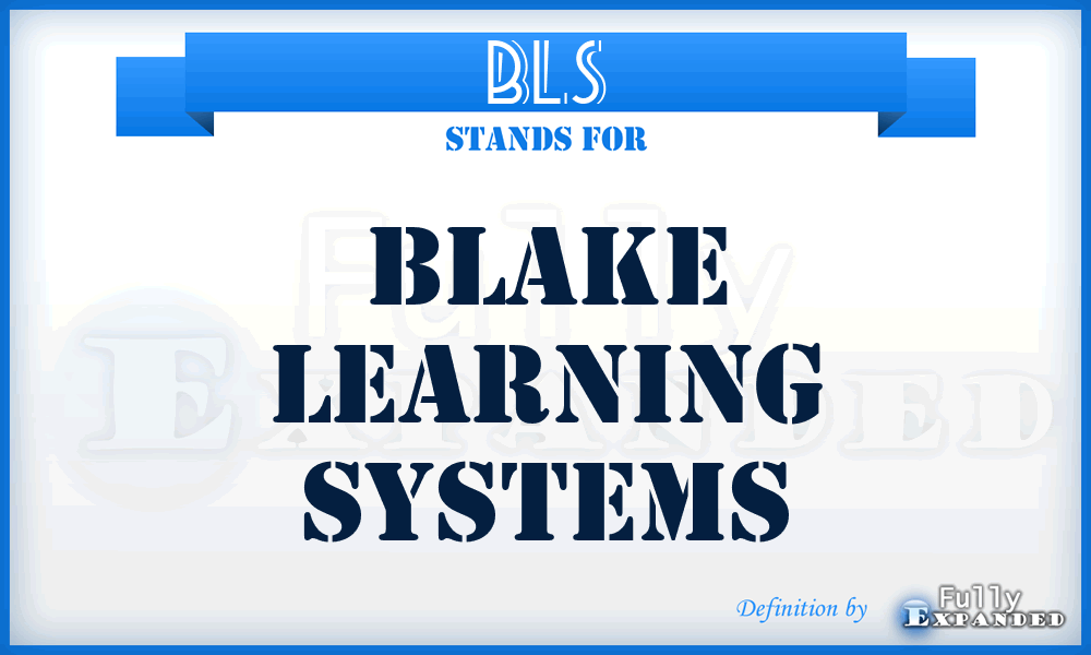 BLS - Blake Learning Systems