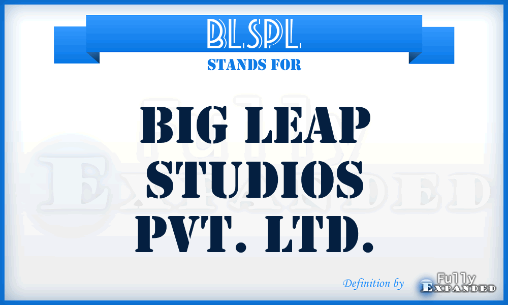 BLSPL - Big Leap Studios Pvt. Ltd.