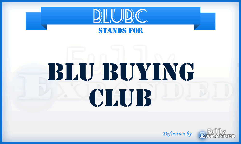 BLUBC - BLU Buying Club
