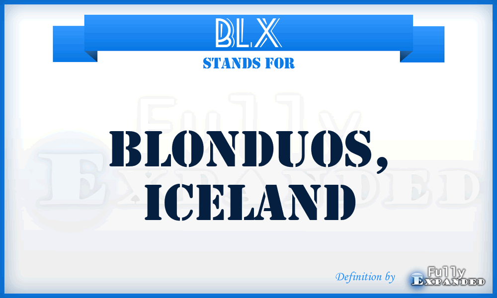 BLX - Blonduos, Iceland