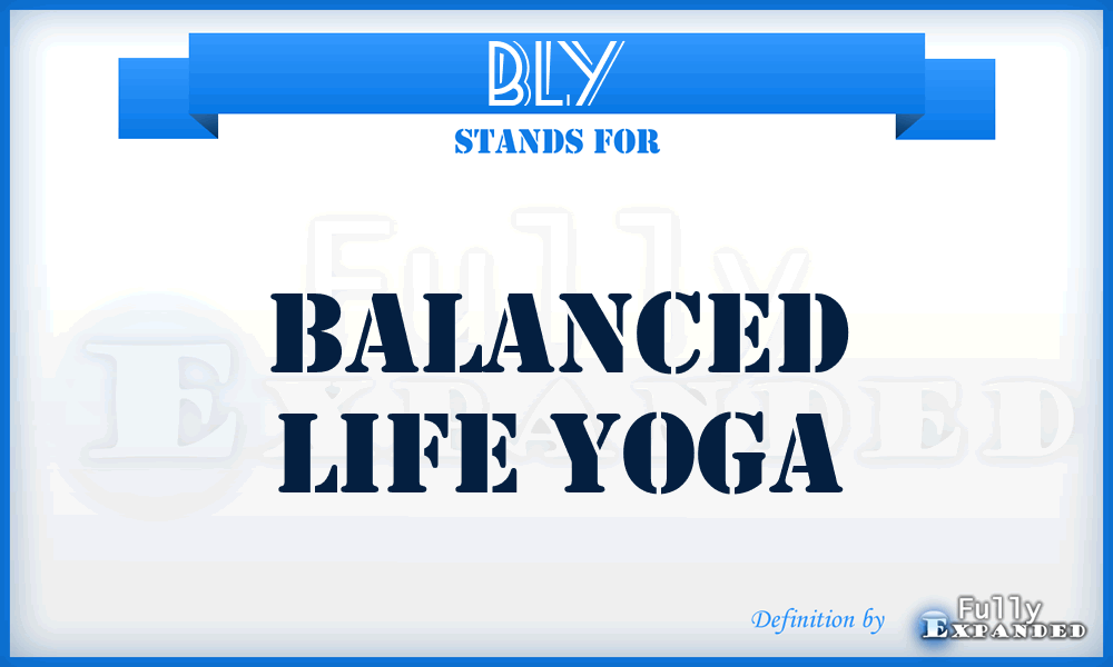 BLY - Balanced Life Yoga