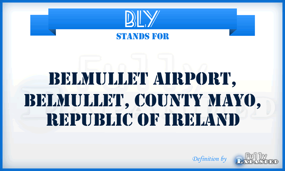 BLY - Belmullet Airport, Belmullet, County Mayo, Republic of Ireland