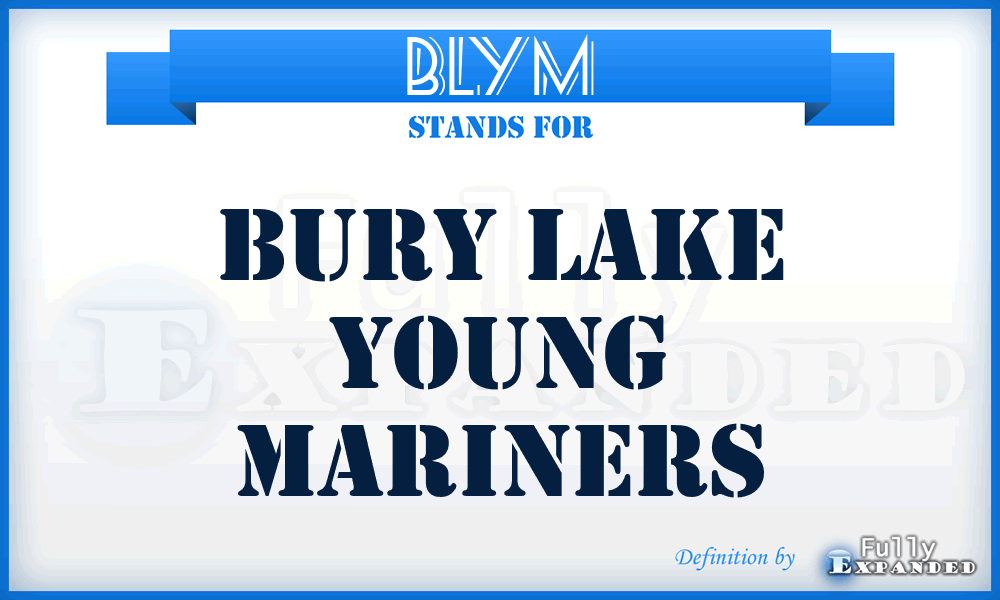 BLYM - Bury Lake Young Mariners