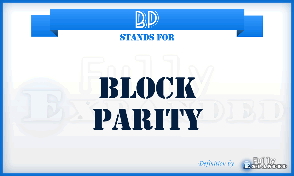 BP - block parity