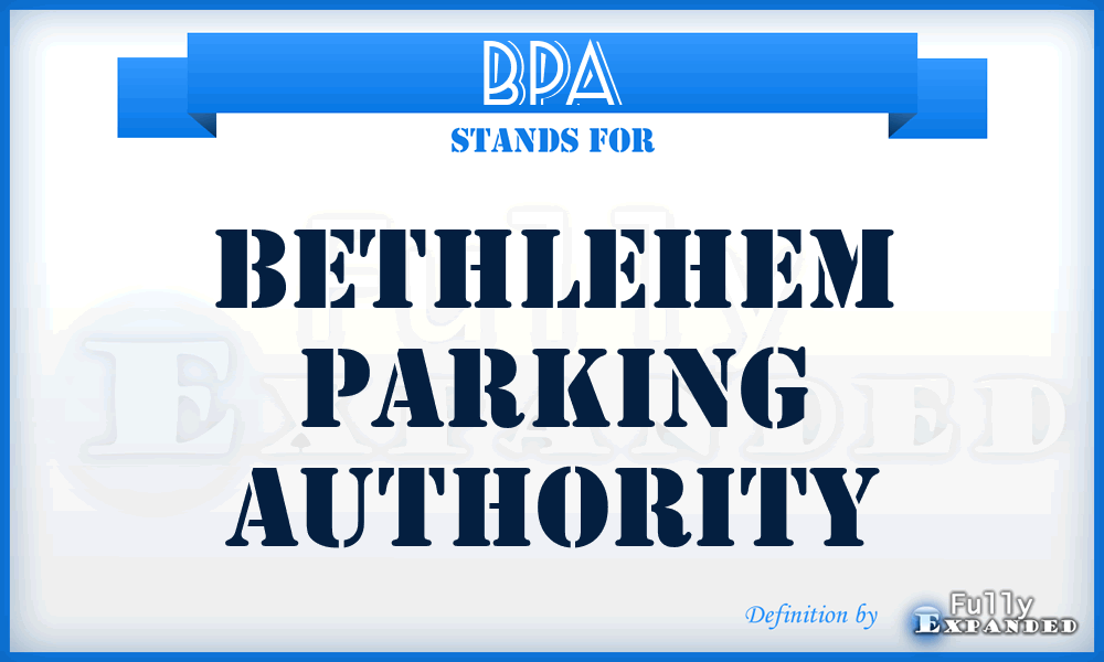 BPA - Bethlehem Parking Authority