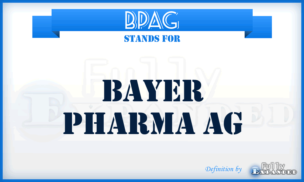 BPAG - Bayer Pharma AG