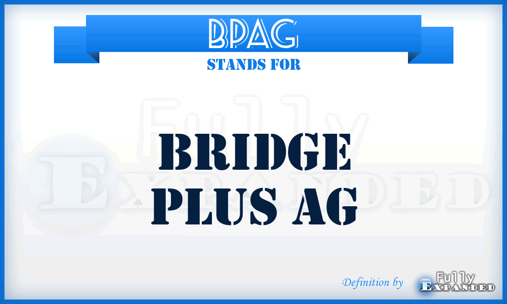 BPAG - Bridge Plus AG