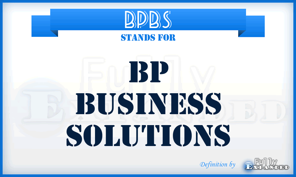 BPBS - BP Business Solutions