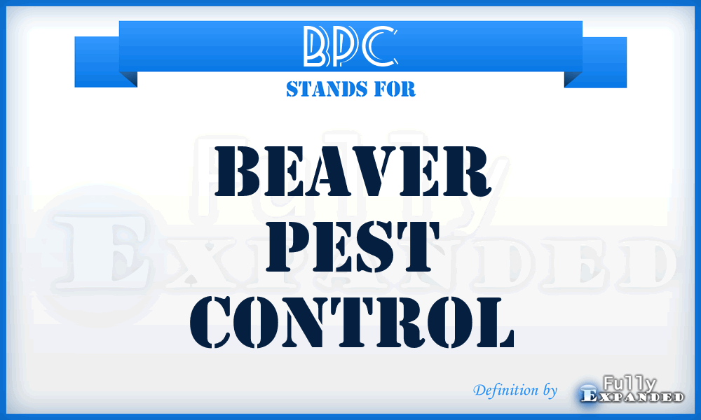 BPC - Beaver Pest Control
