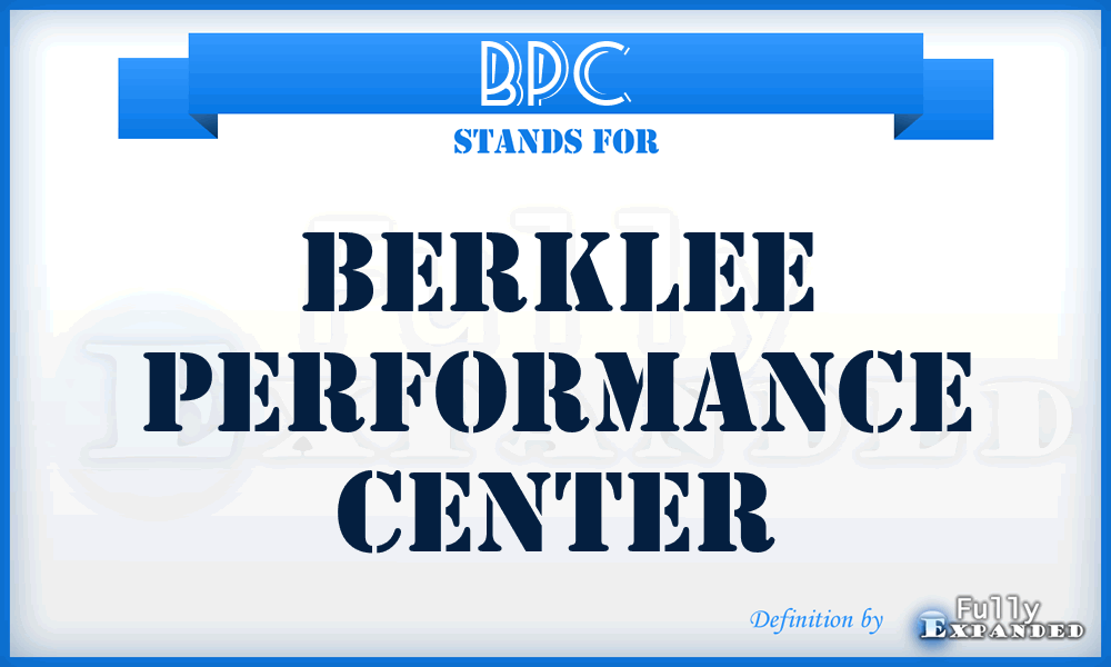 BPC - Berklee Performance Center