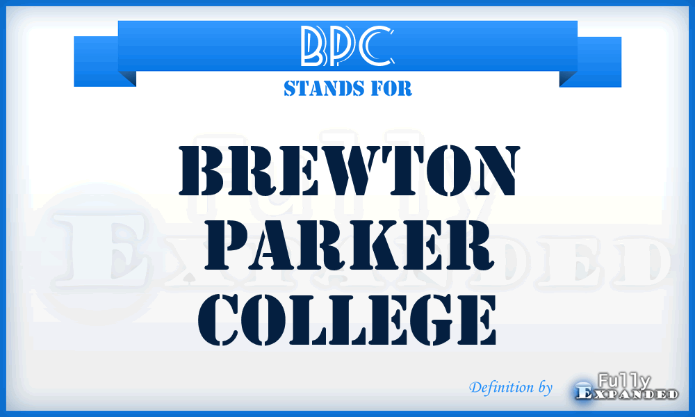 BPC - Brewton Parker College