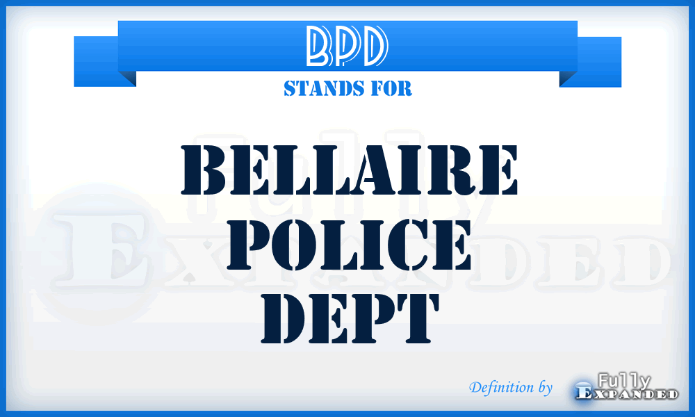 BPD - Bellaire Police Dept