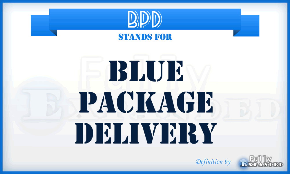 BPD - Blue Package Delivery