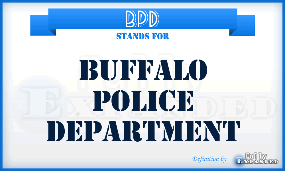 BPD - Buffalo Police Department
