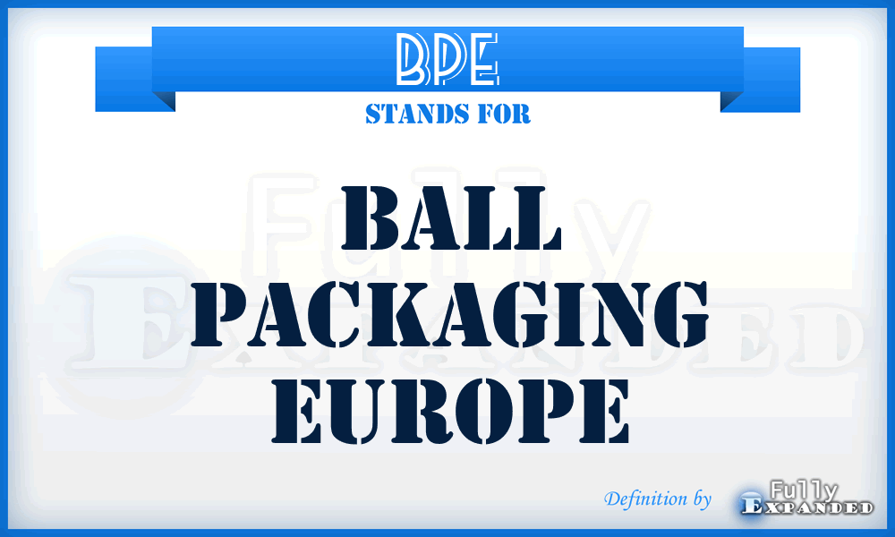 BPE - Ball Packaging Europe