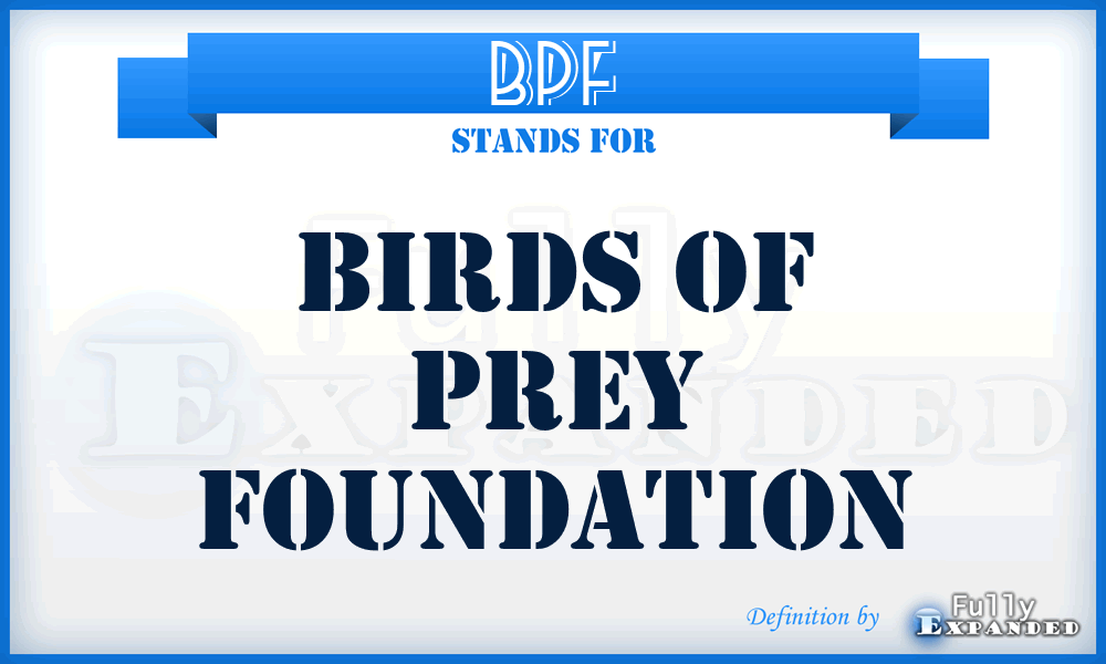 BPF - Birds of Prey Foundation