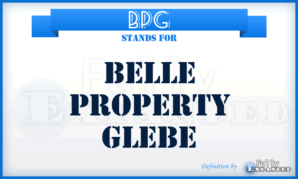 BPG - Belle Property Glebe