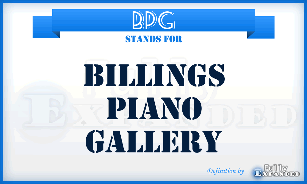 BPG - Billings Piano Gallery