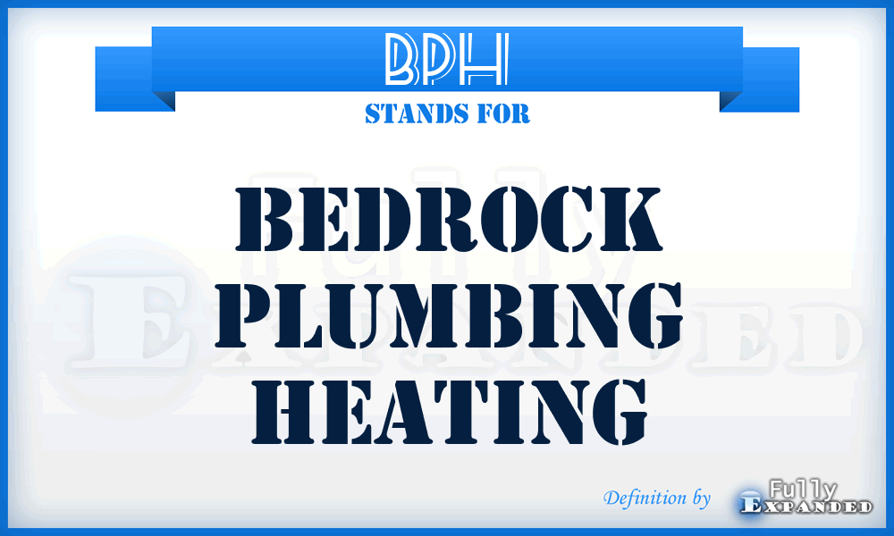 BPH - Bedrock Plumbing Heating