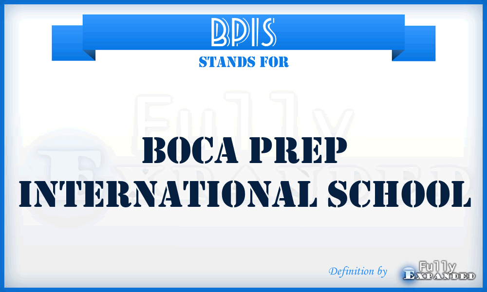 BPIS - Boca Prep International School