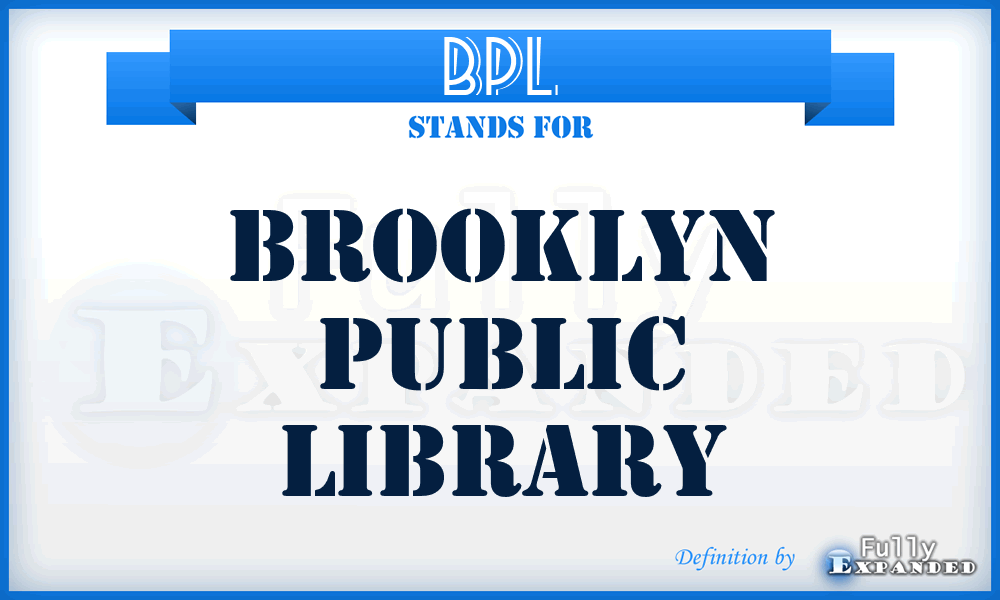 BPL - Brooklyn Public Library