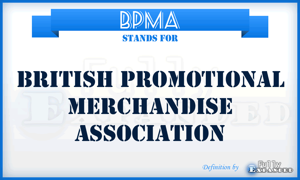 BPMA - British Promotional Merchandise Association