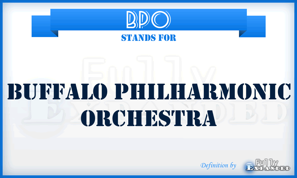 BPO - Buffalo Philharmonic Orchestra