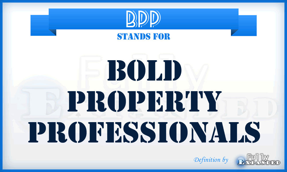 BPP - Bold Property Professionals
