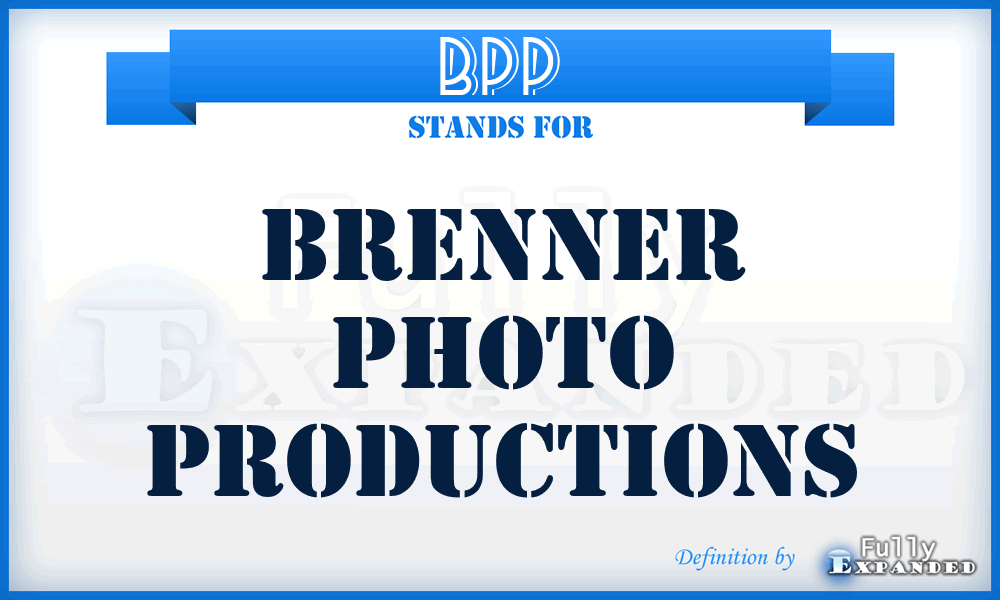 BPP - Brenner Photo Productions