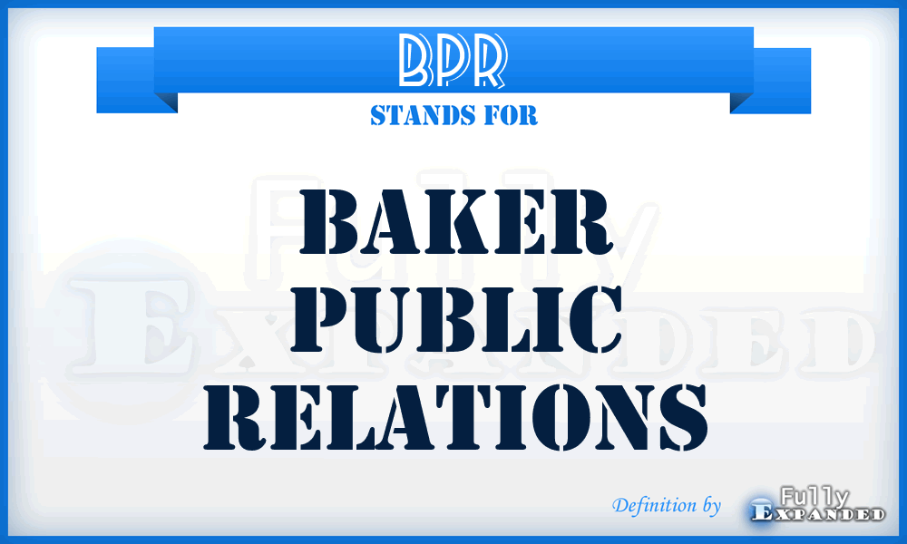 BPR - Baker Public Relations