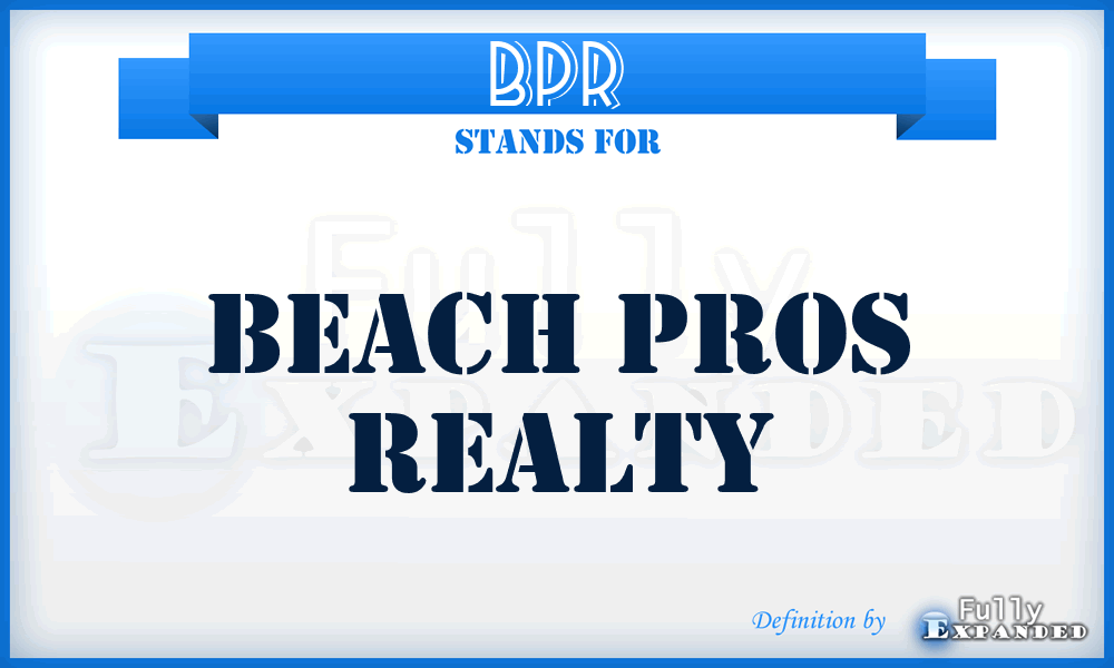 BPR - Beach Pros Realty