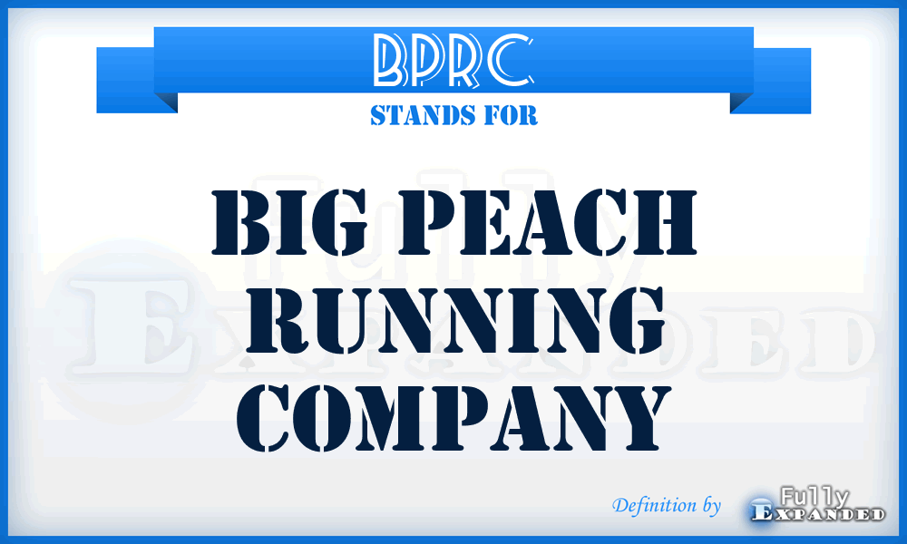 BPRC - Big Peach Running Company